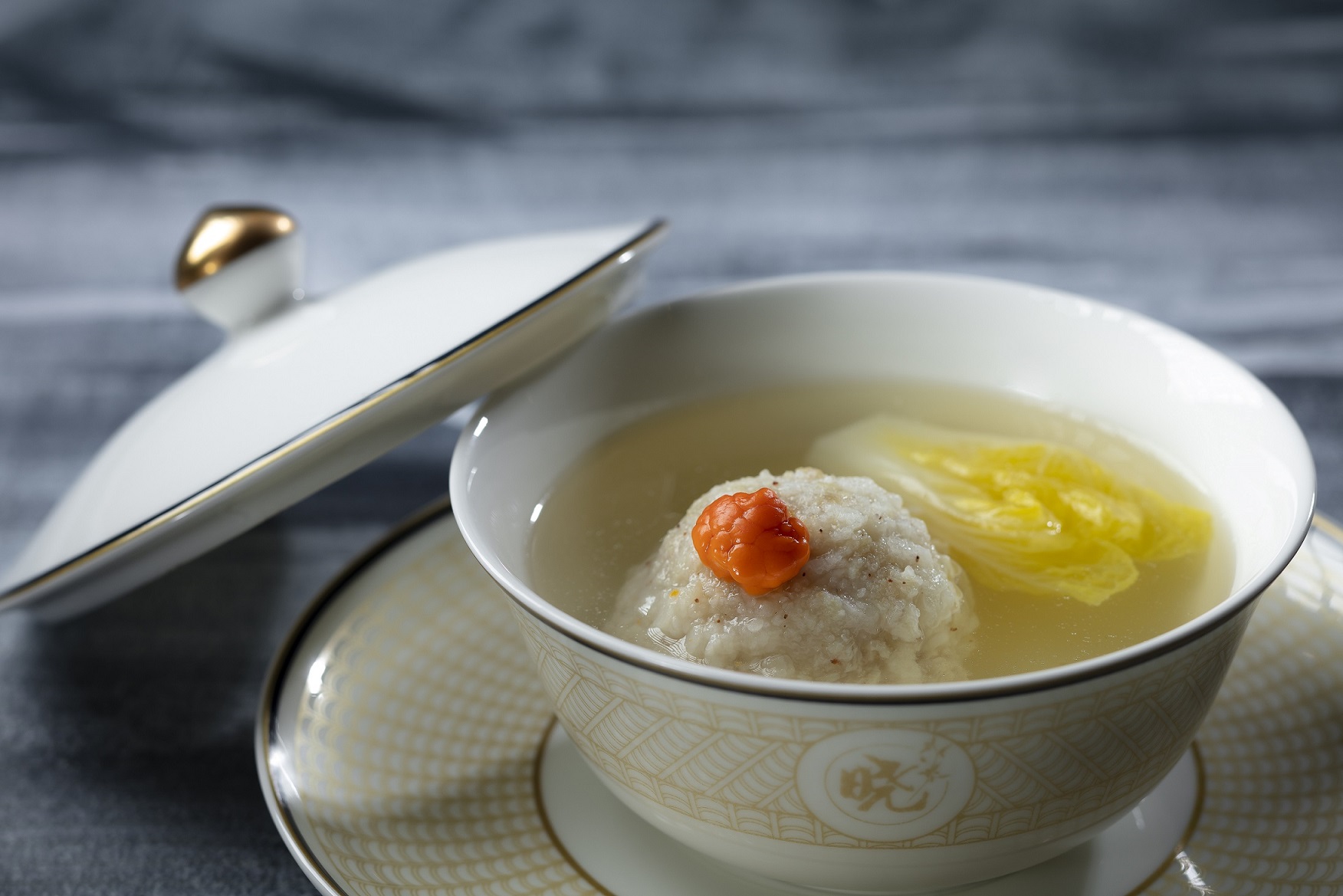 The HuaiYang Garden - Stewed pork ball with crab meat and crab roe 蟹粉清炖獅子頭.jpg